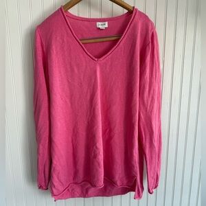 J. Crew Pink Linen Blend Top Size Large